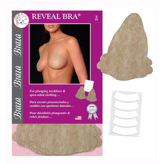 Braza Reveal Bra - Disposable Adhesive Bra, 5 Pairs (Made in USA)