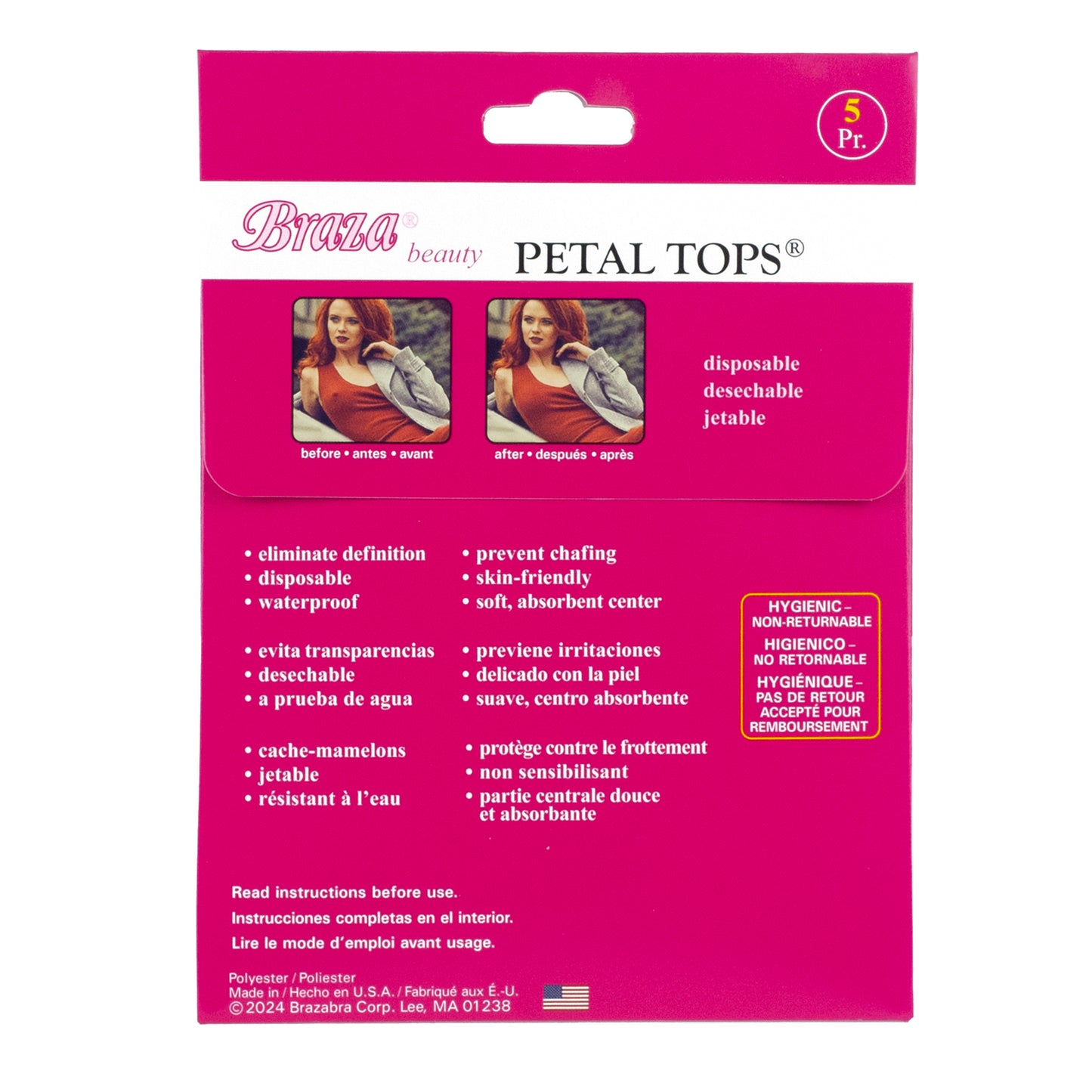 Petal Tops Disposable Nipple Covers ( 5 Pair each package )