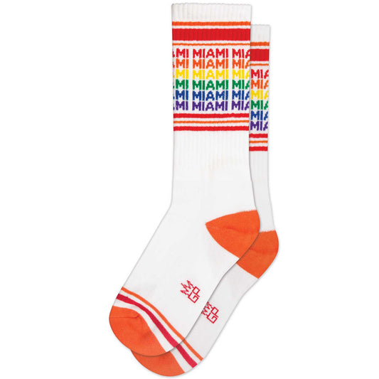 MIAMI, Unisex Gym Crew Socks (Made in the USA)