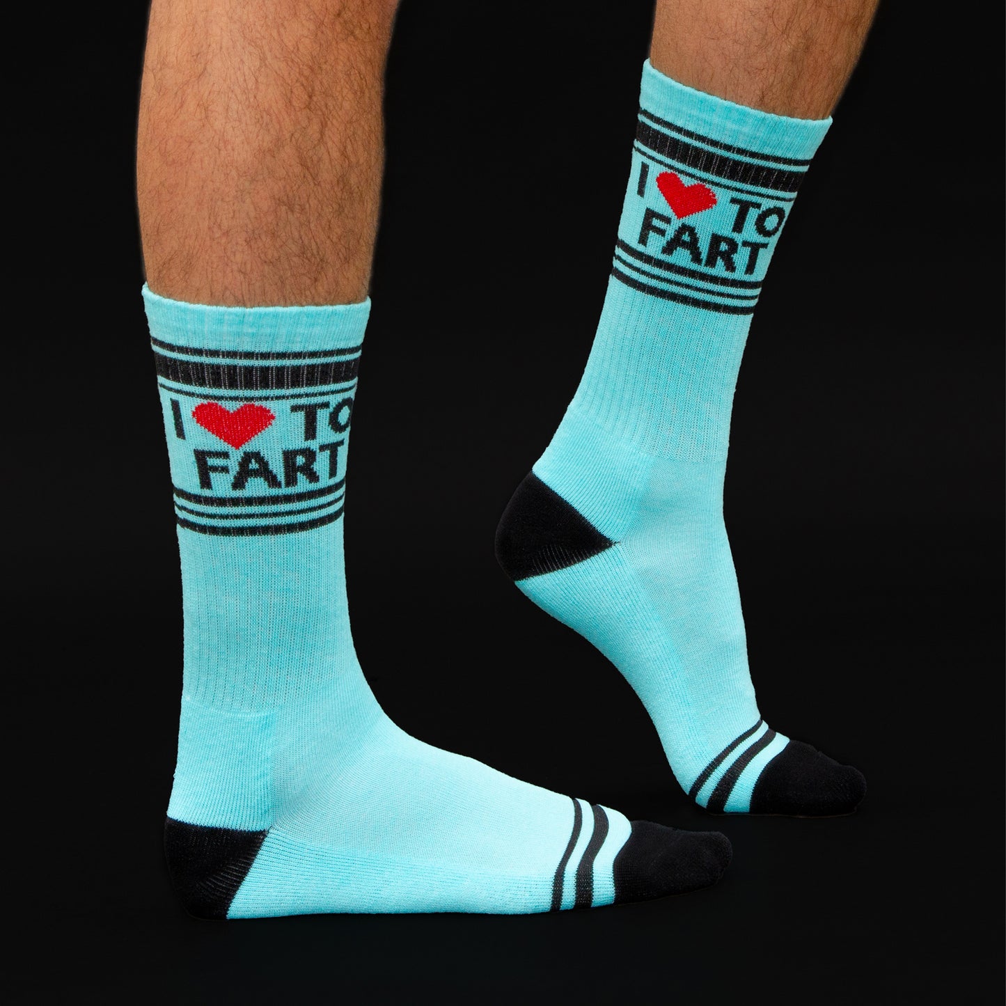 I Love to Fart, Unisex Gym Crew Socks (Made in the USA)