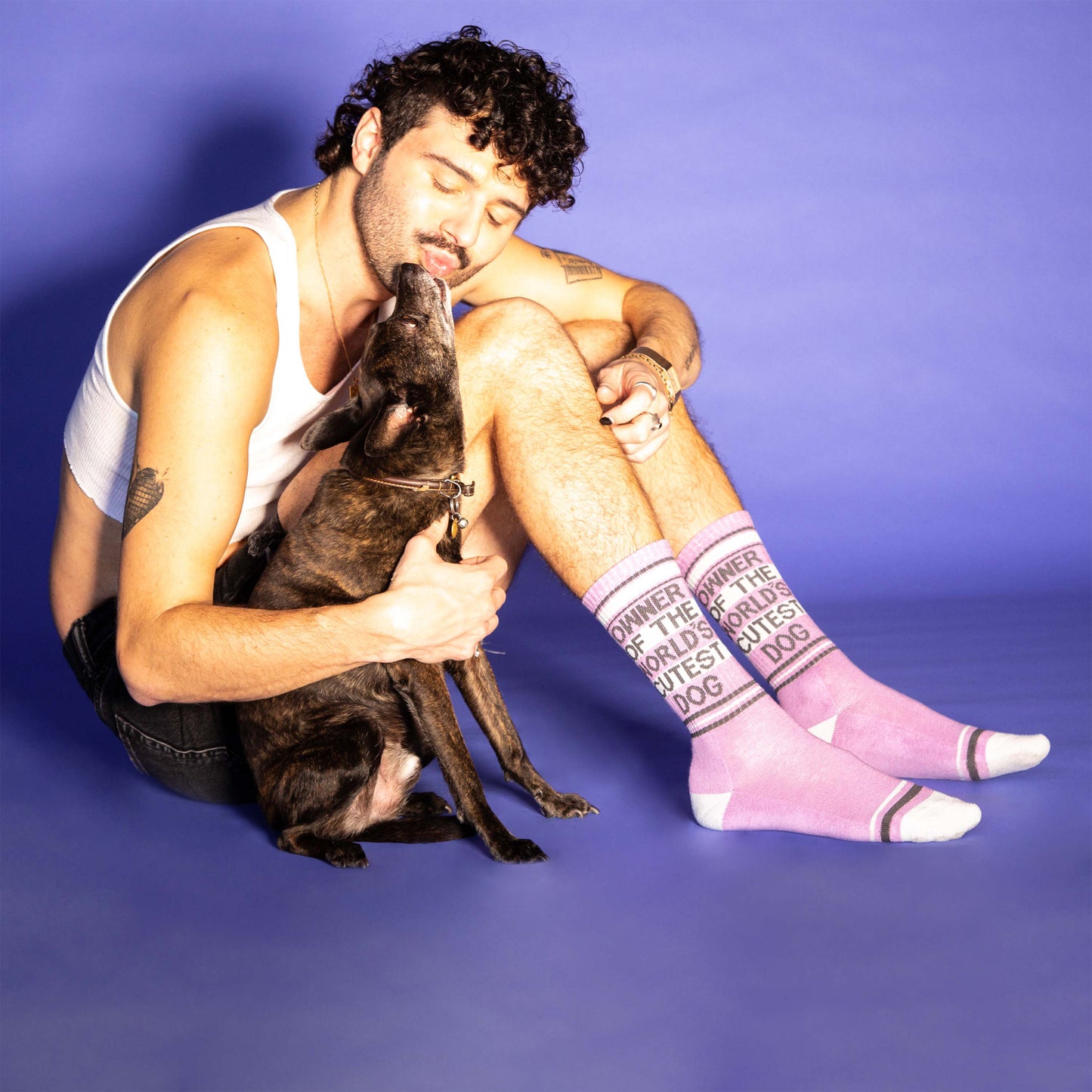 World's Cutest Dog, Unisex Gym Crew Socks (Made in the USA)