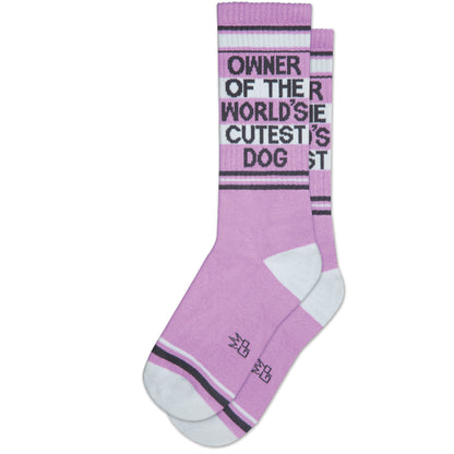 World's Cutest Dog, Unisex Gym Crew Socks (Made in the USA)