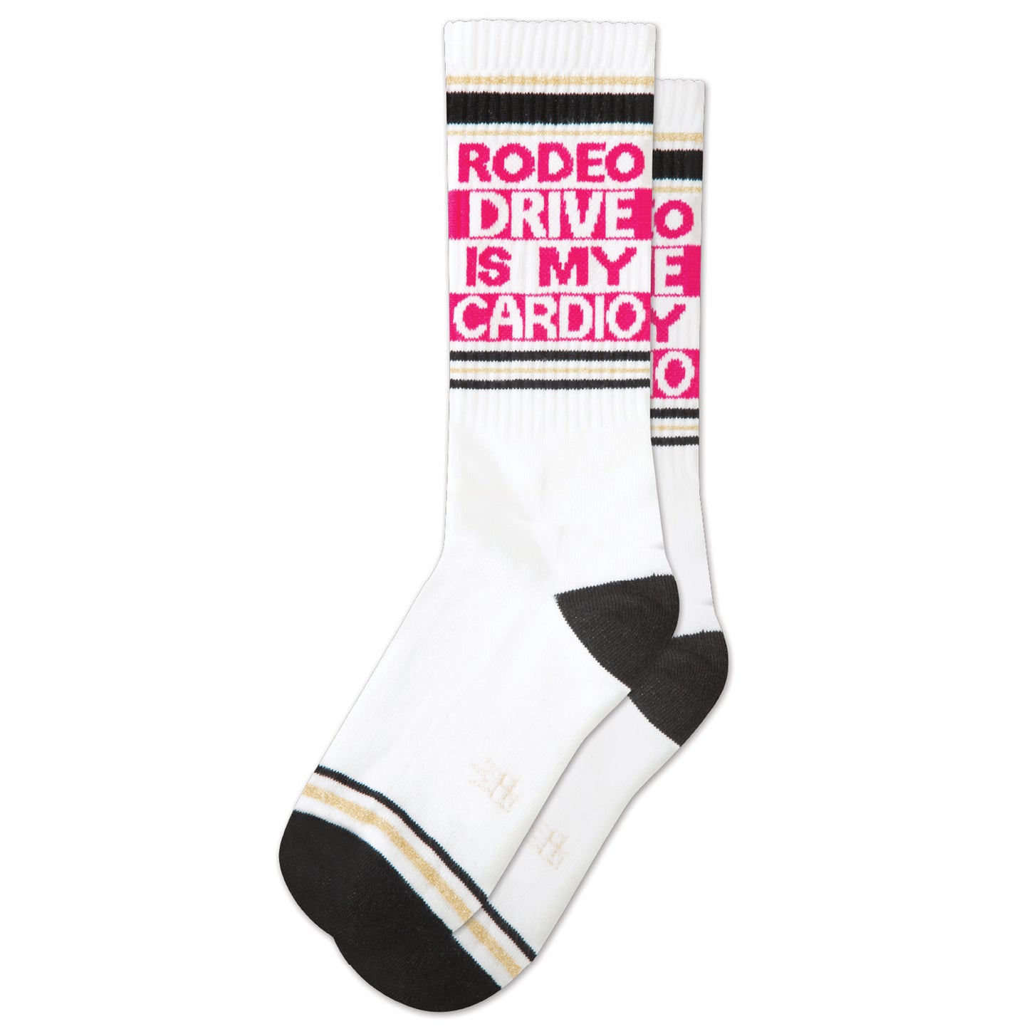 Rodeo Drive Is My Cardio, Unisex Gym Crew Socks (Made in the USA)