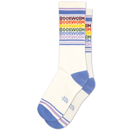 Bookworm, Unisex Gym Crew Socks (Made in the USA)