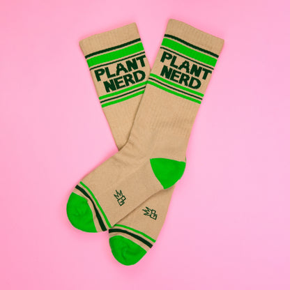 Plant Nerd, Unisex Gym Crew Socks (Made in the USA)