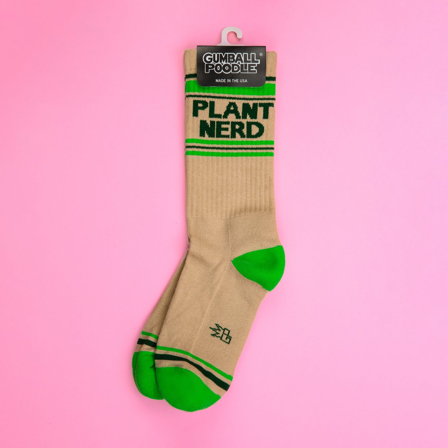 Plant Nerd, Unisex Gym Crew Socks (Made in the USA)