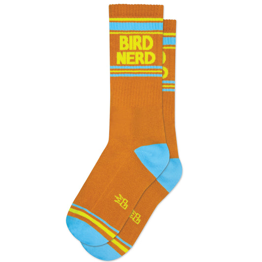 Bird Nerd, Unisex Gym Crew Socks (Made in the USA)