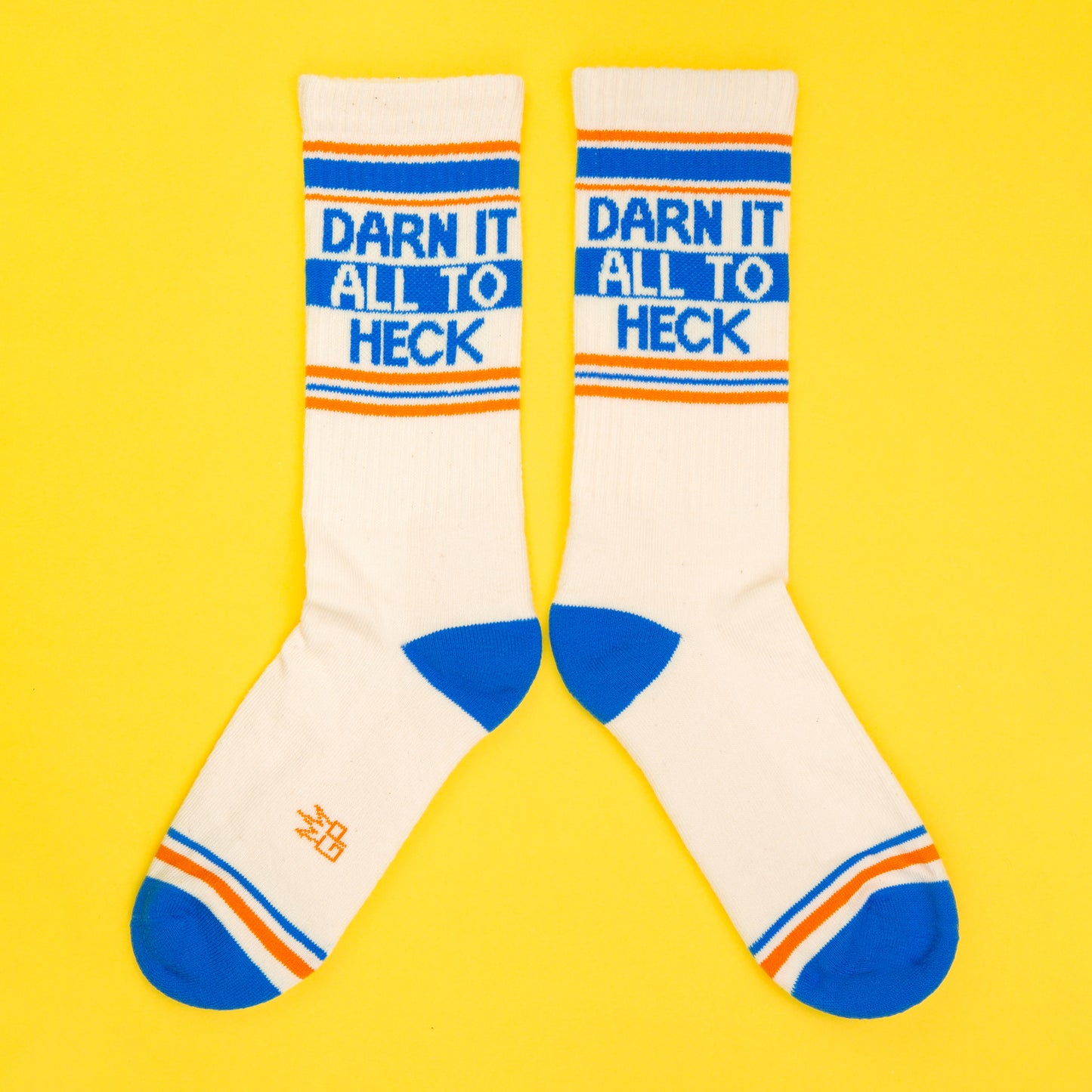 Darn It All To Heck, Unisex Gym Crew Socks (Made in the USA)