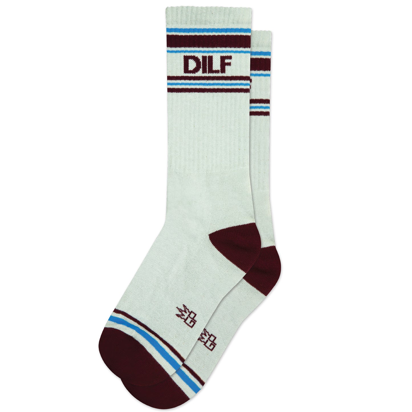 DILF, Unisex Gym Crew Socks (Made in the USA)