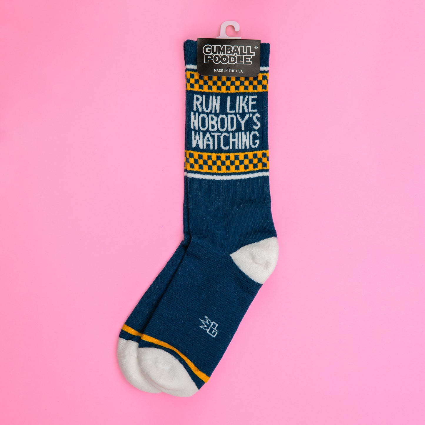 Run Like Nobody's Watching, Unisex Gym Crew Socks (Made in the USA)