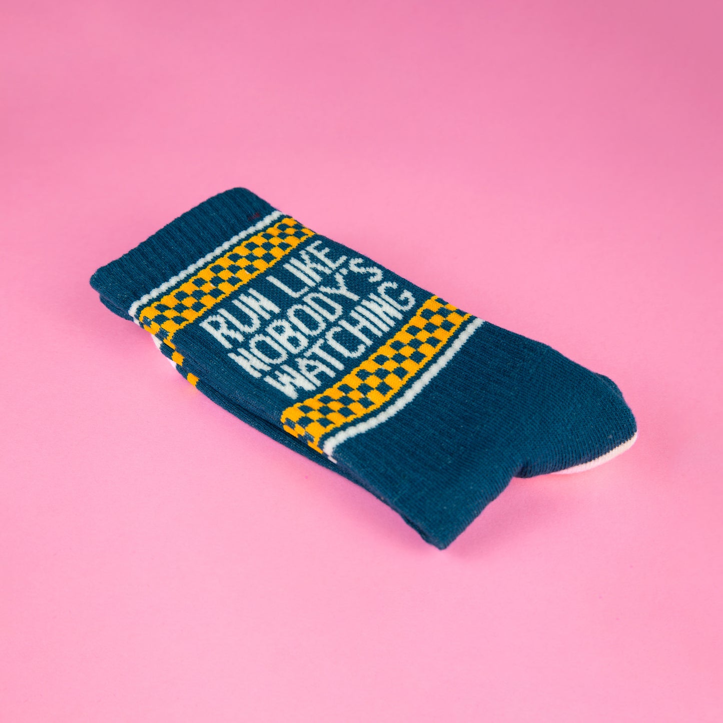 Run Like Nobody's Watching, Unisex Gym Crew Socks (Made in the USA)