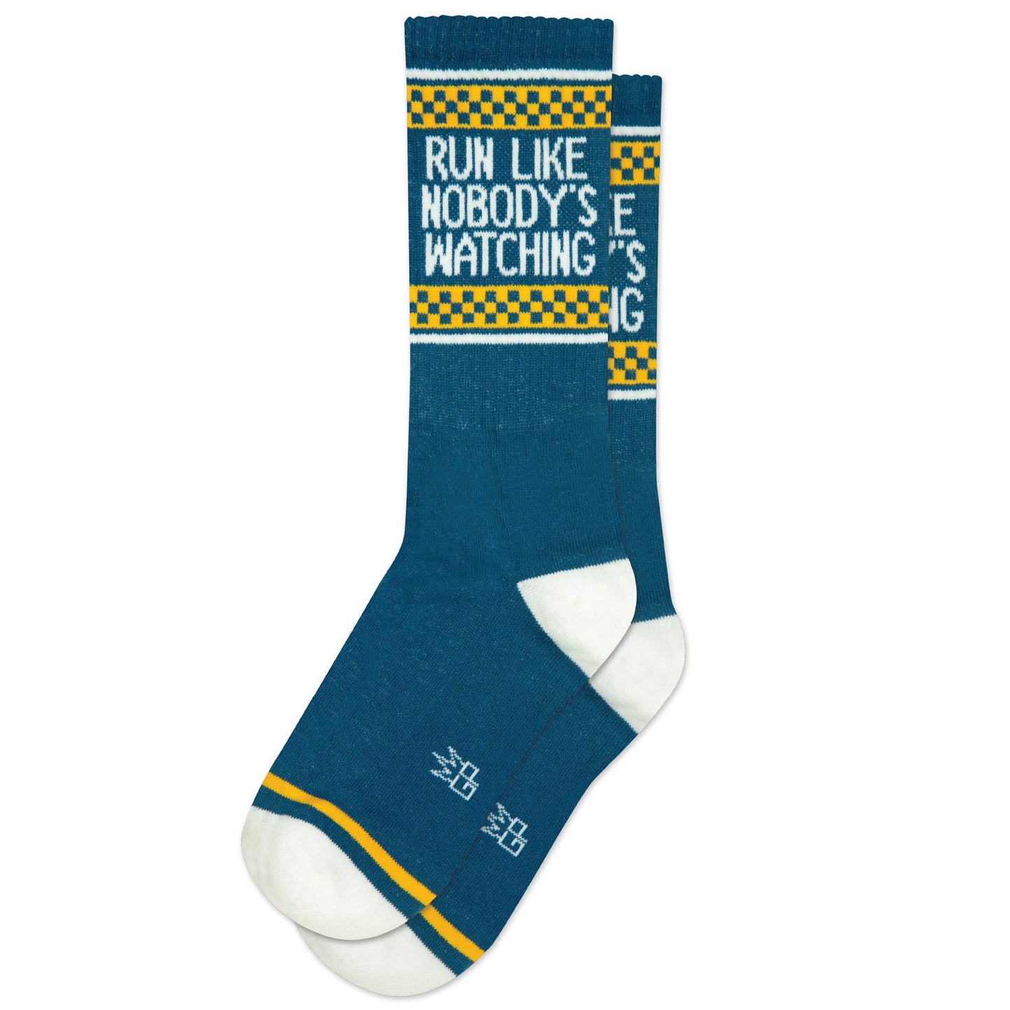 Run Like Nobody's Watching, Unisex Gym Crew Socks (Made in the USA)