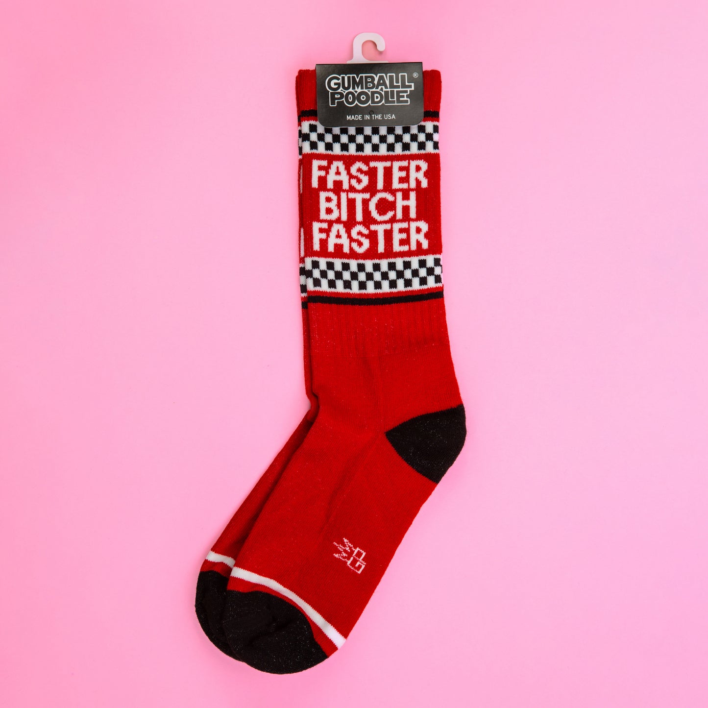 FASTER B FASTER, Unisex Gym Crew Socks (Made in the USA)