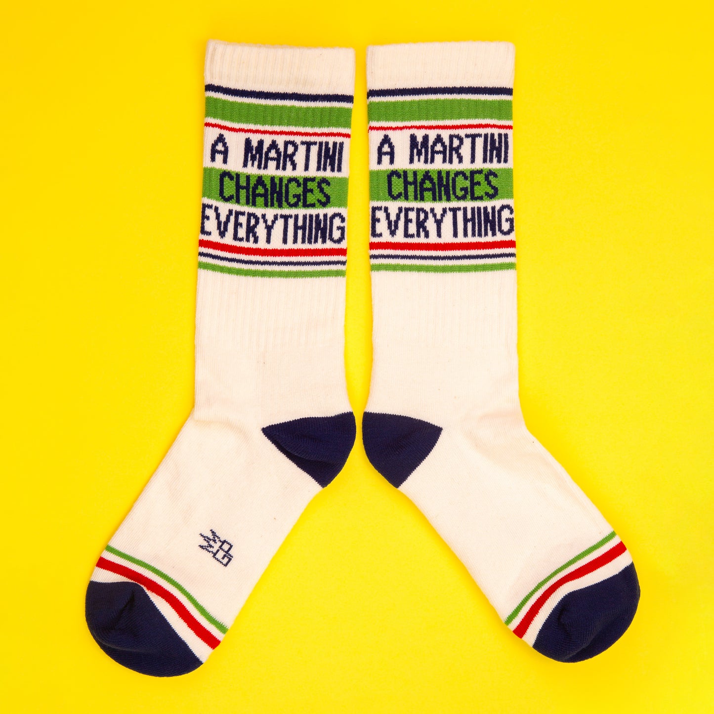 A MARTINI CHANGES EVERYTHING, Unisex Gym Crew Socks (Made in the USA)