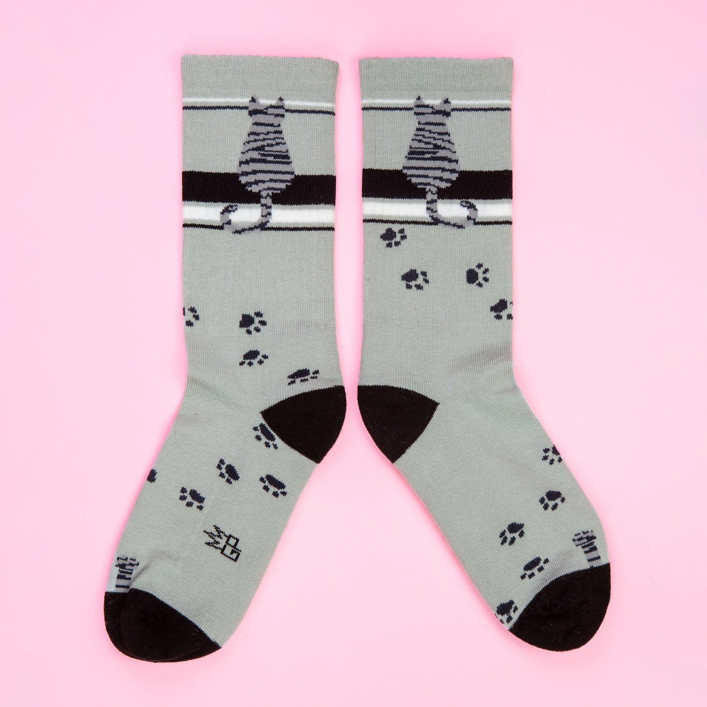 Cat Lovers Collection Ribbed Gym Crew Socks