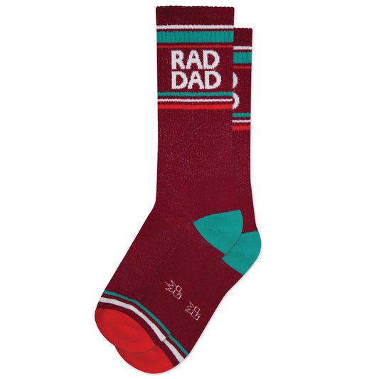 RAD DAD, Unisex Gym Crew Socks (Made in the USA)