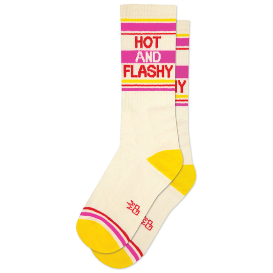 HOT AND FLASHY, Unisex Gym Crew Socks (Made in the USA)