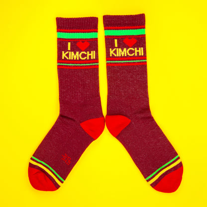 I LOVE KIMCHI, Unisex Gym Crew Socks (Made in the USA)