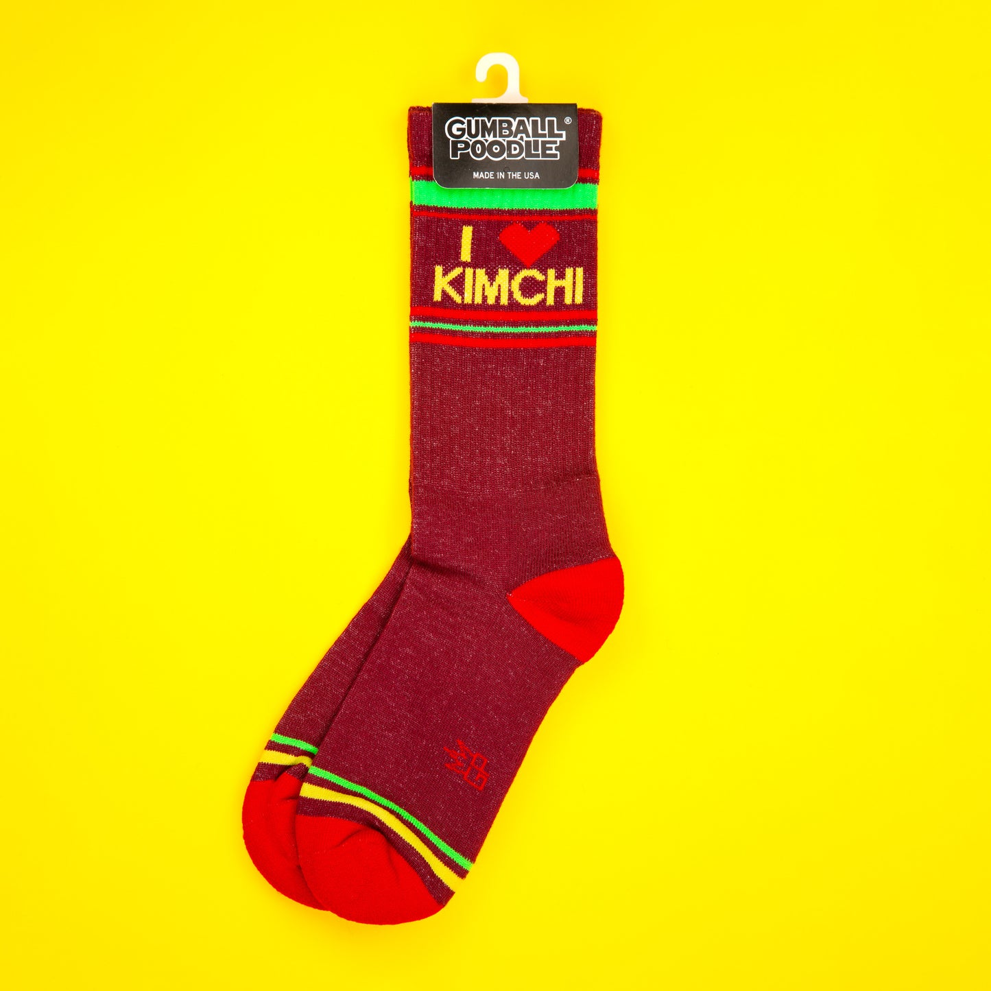 I LOVE KIMCHI, Unisex Gym Crew Socks (Made in the USA)