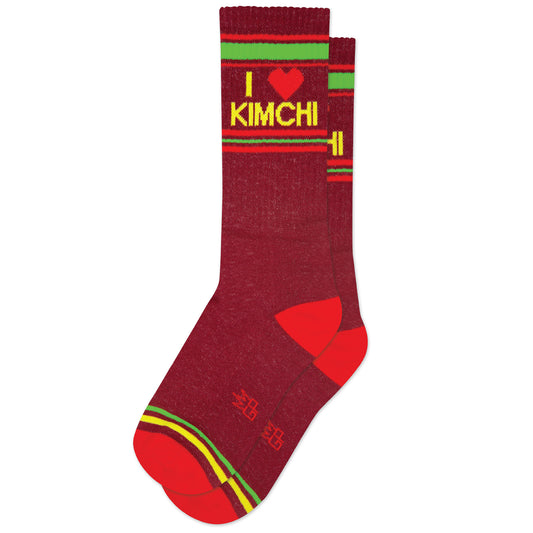 I LOVE KIMCHI, Unisex Gym Crew Socks (Made in the USA)