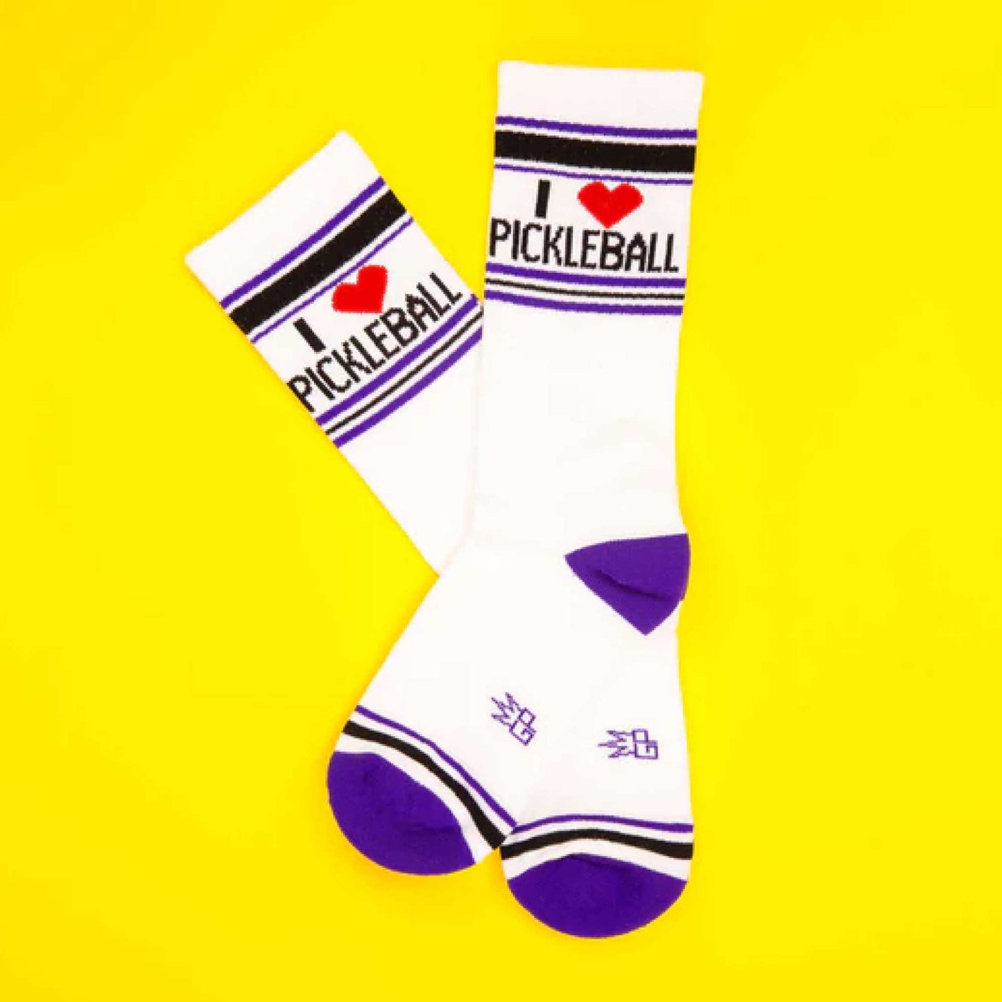 I LOVE PICKLEBALL, Unisex Gym Crew Socks (Made in the USA)