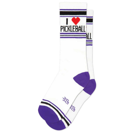 I LOVE PICKLEBALL, Unisex Gym Crew Socks (Made in the USA)