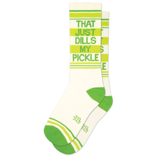 That Just Dills My Pickle, Unisex Gym Crew Socks (Made in the USA)