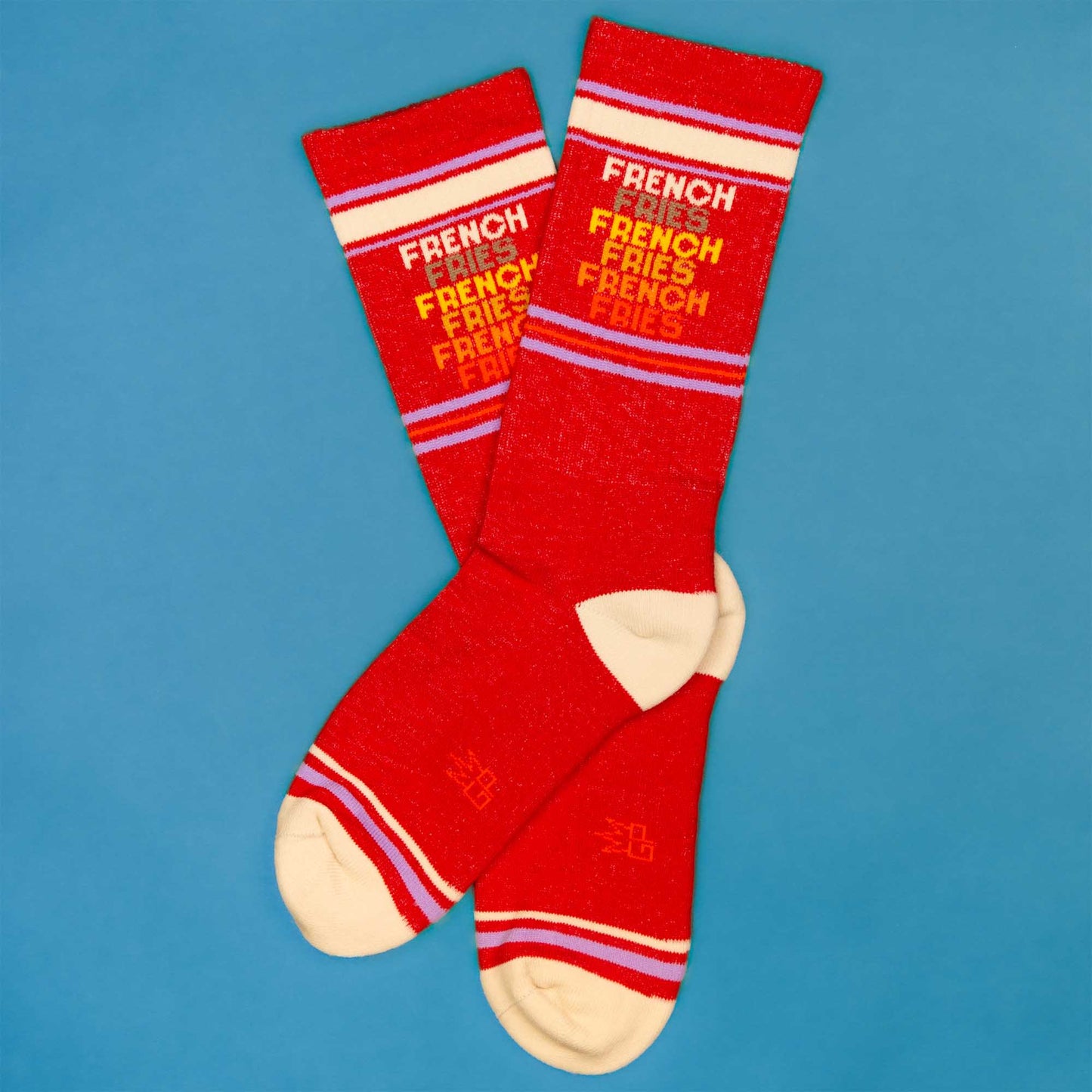 French Fries, Unisex Gym Crew Socks (Made in the USA)