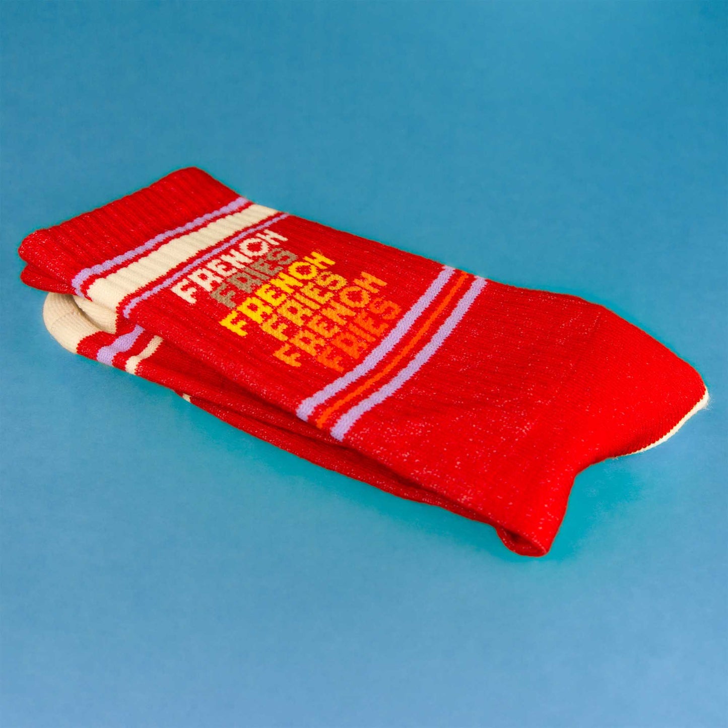 French Fries, Unisex Gym Crew Socks (Made in the USA)