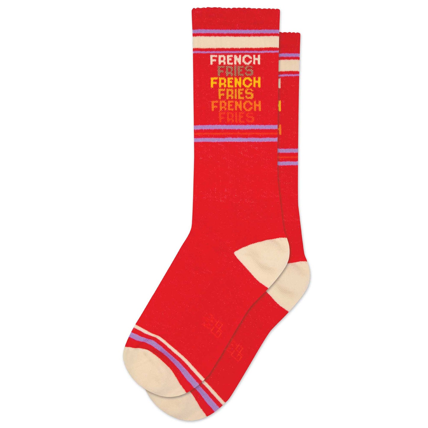 French Fries, Unisex Gym Crew Socks (Made in the USA)