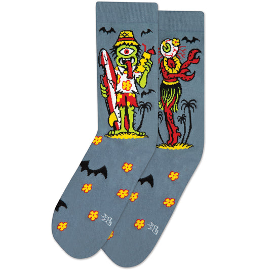 Monster Holiday, Unisex Gym Crew Socks (Made in the USA)