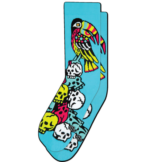 Toucan of Death, Unisex Gym Crew Socks (Made in the USA)