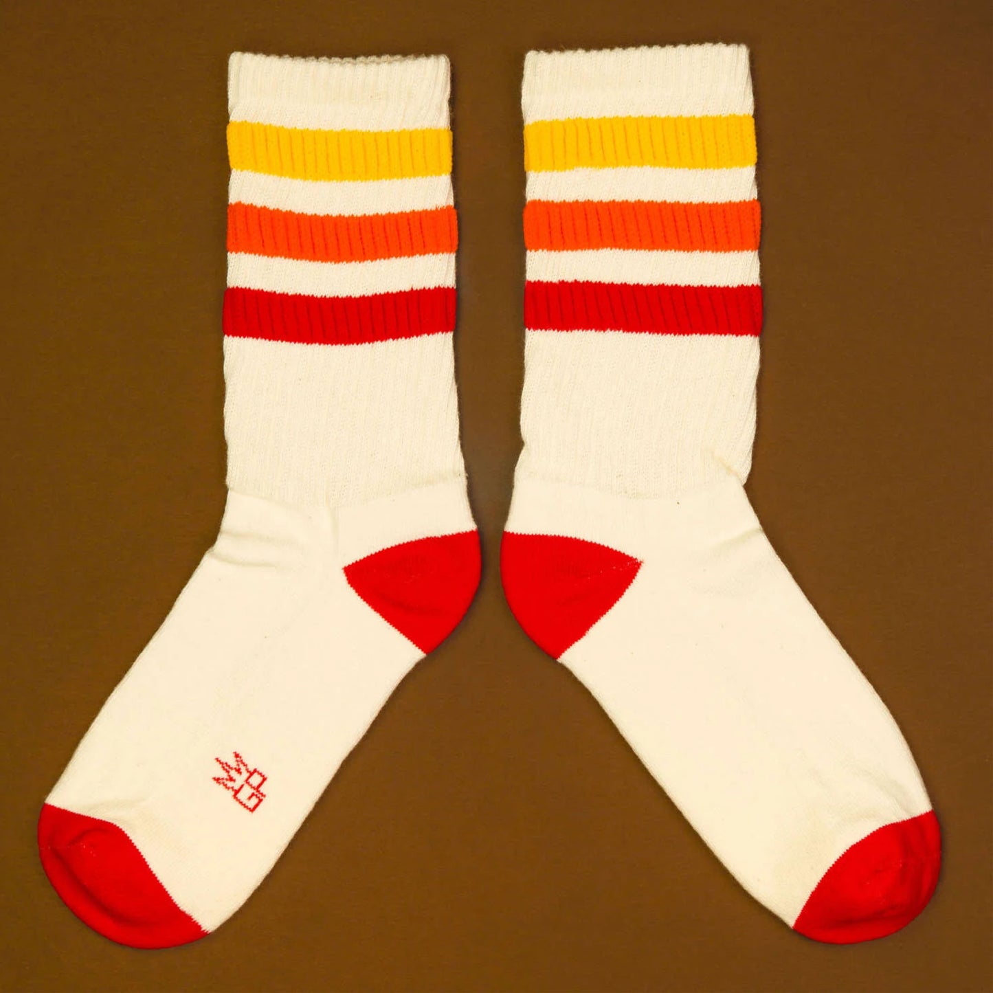 Tiger - Retro Gym Crew Socks For Men, Women and Teens, Unisex Gym Crew Socks ( Made in the USA )