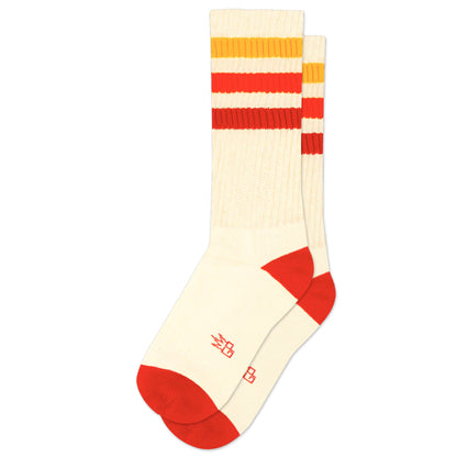 Tiger - Retro Gym Crew Socks For Men, Women and Teens, Unisex Gym Crew Socks ( Made in the USA )