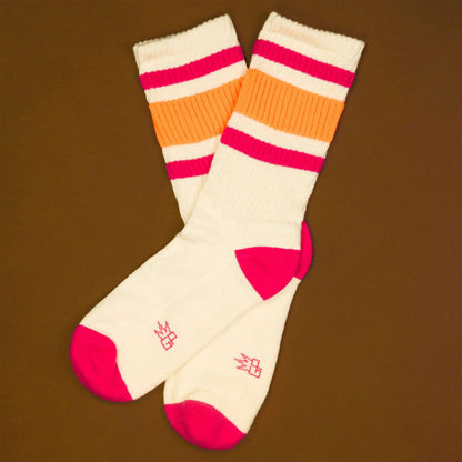 Cindy - Retro Gym Crew Socks For Men, Women and Teens, Unisex Gym Crew Socks ( Made in the USA )