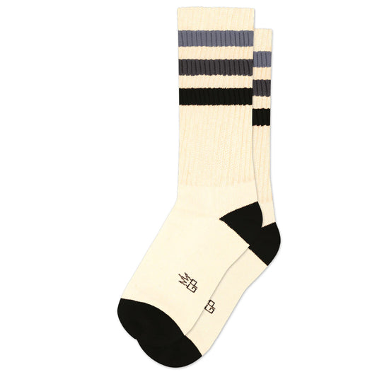 Mike - Retro Gym Crew Socks For Men, Women and Teens, Unisex Gym Crew Socks ( Made in the USA )