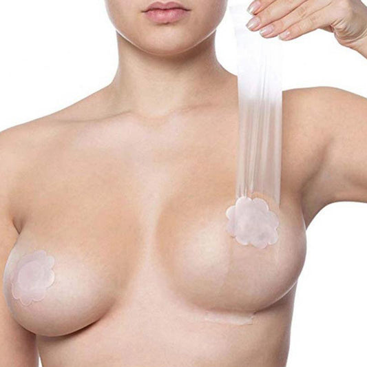 Boob Lift Tape with Silicone Nipple Cover, Transparent Invisible Breast Lift Tape for Women and Breast Nipple Cover