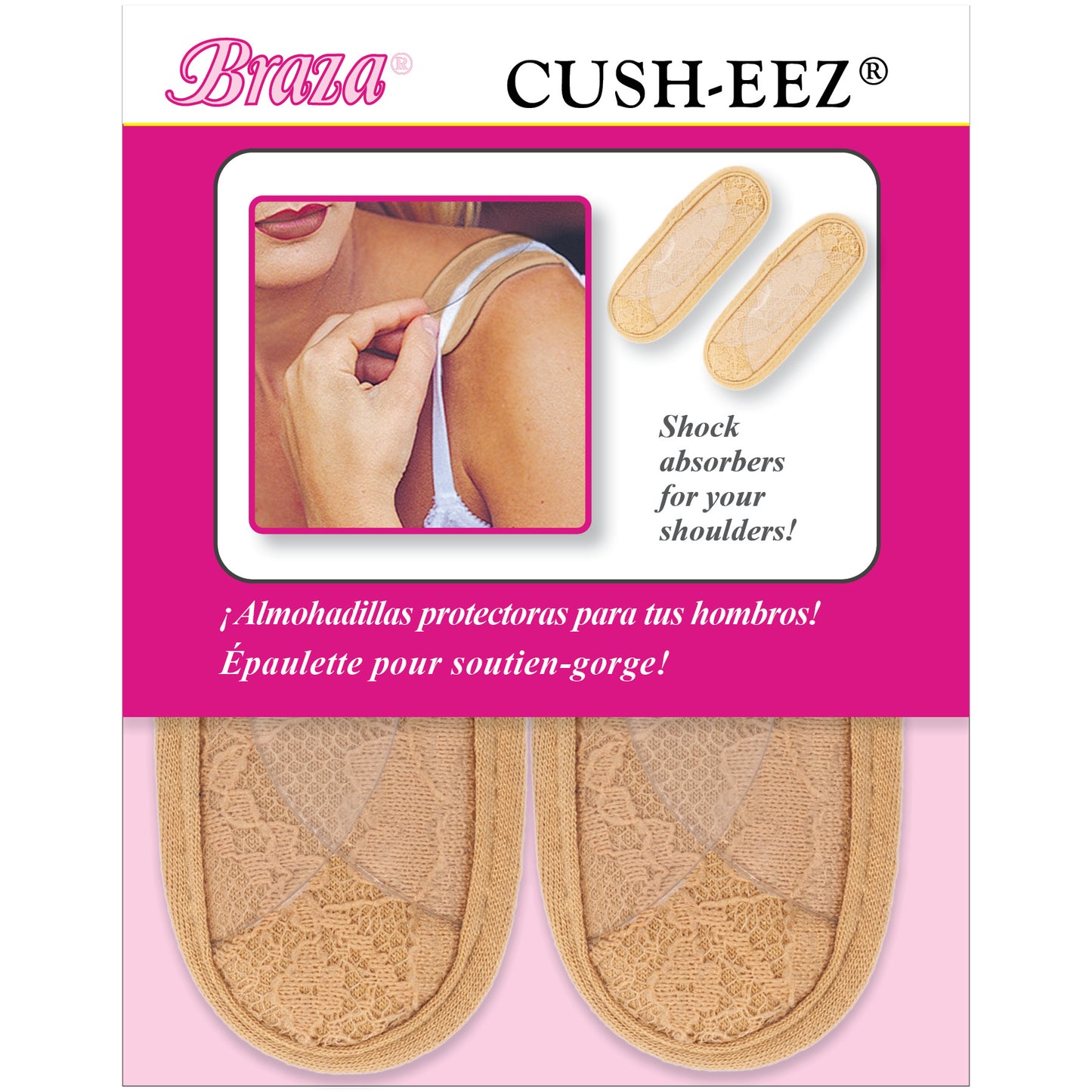 Braza Cush-Eez Bra Strap Cushions, Plush Shoulder Cushion Pads