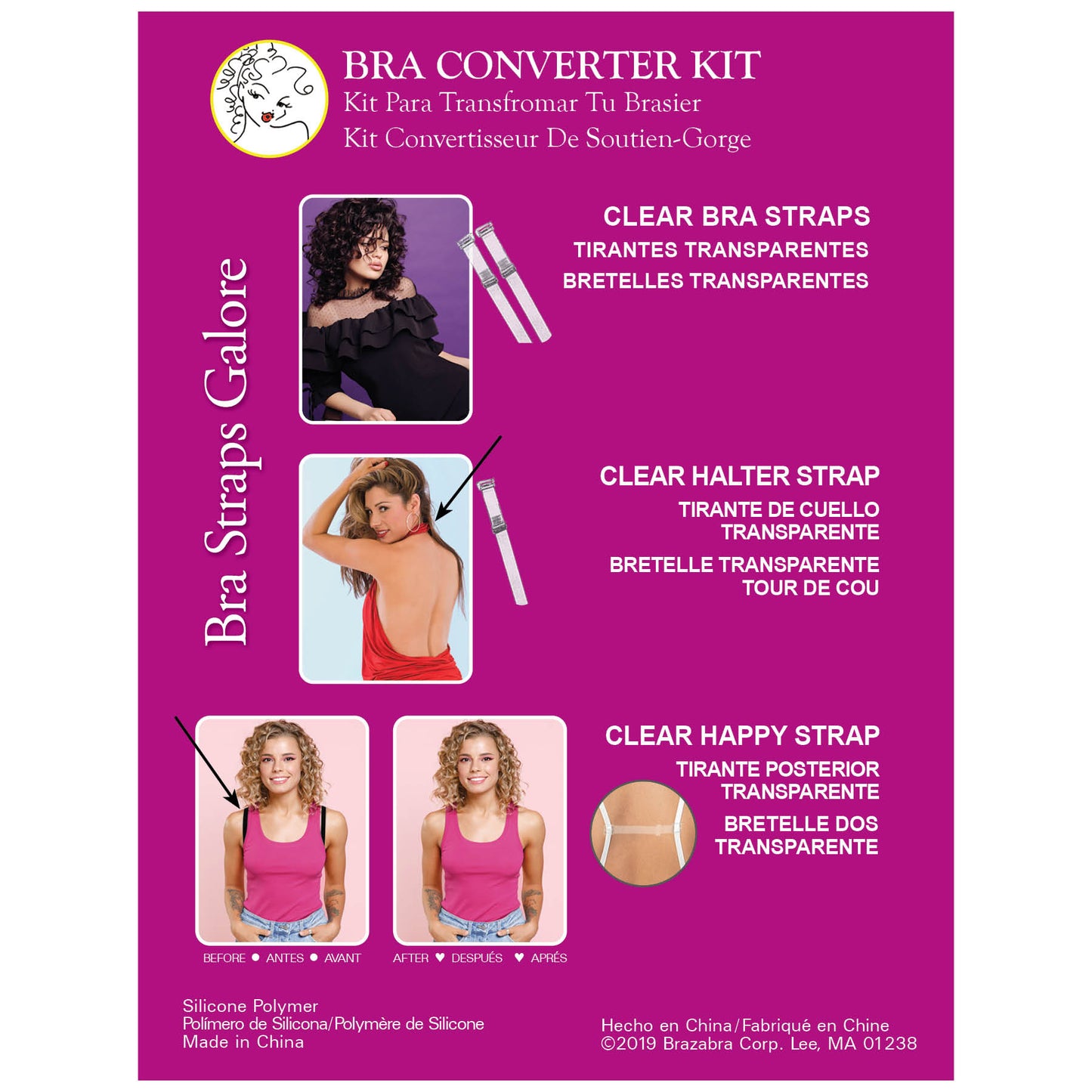 Bra Strap Galore (4 Pc Set) Silicone Straps ( BRA CONVERTER KIT )