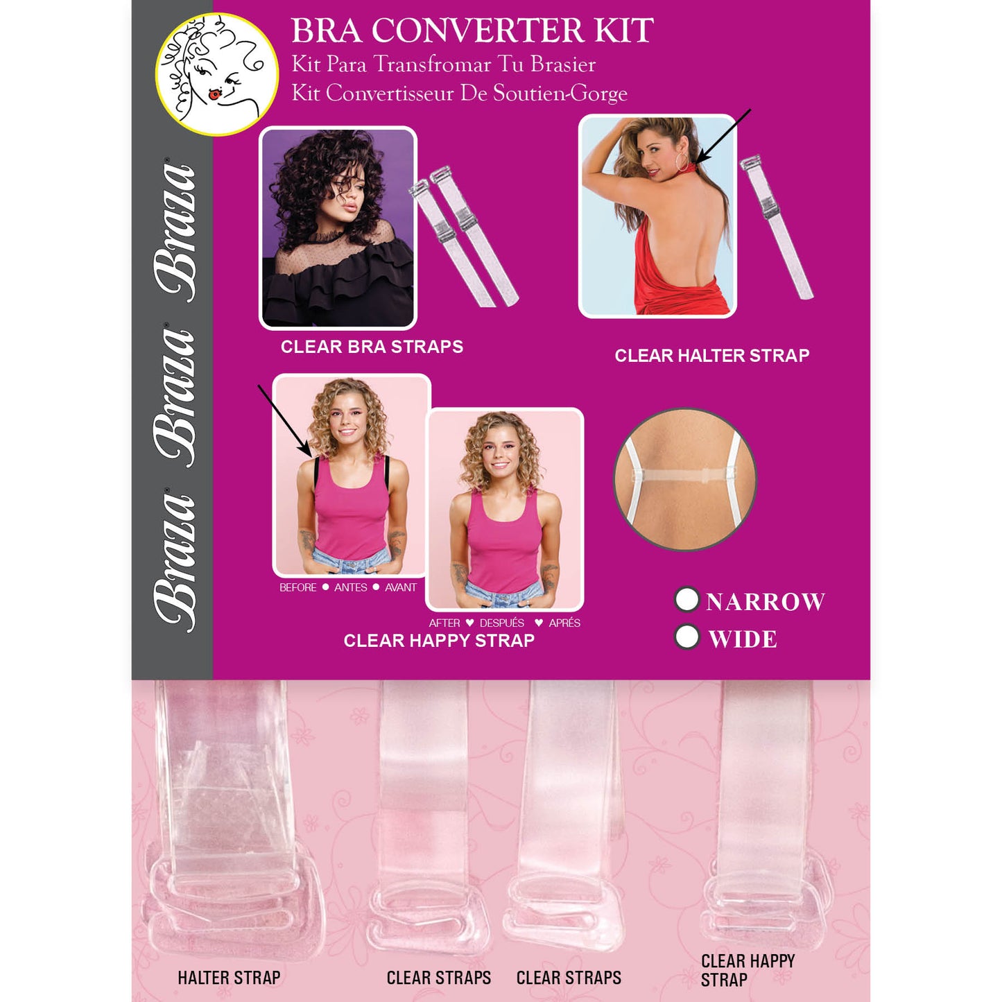 Bra Strap Galore (4 Pc Set) Silicone Straps ( BRA CONVERTER KIT )