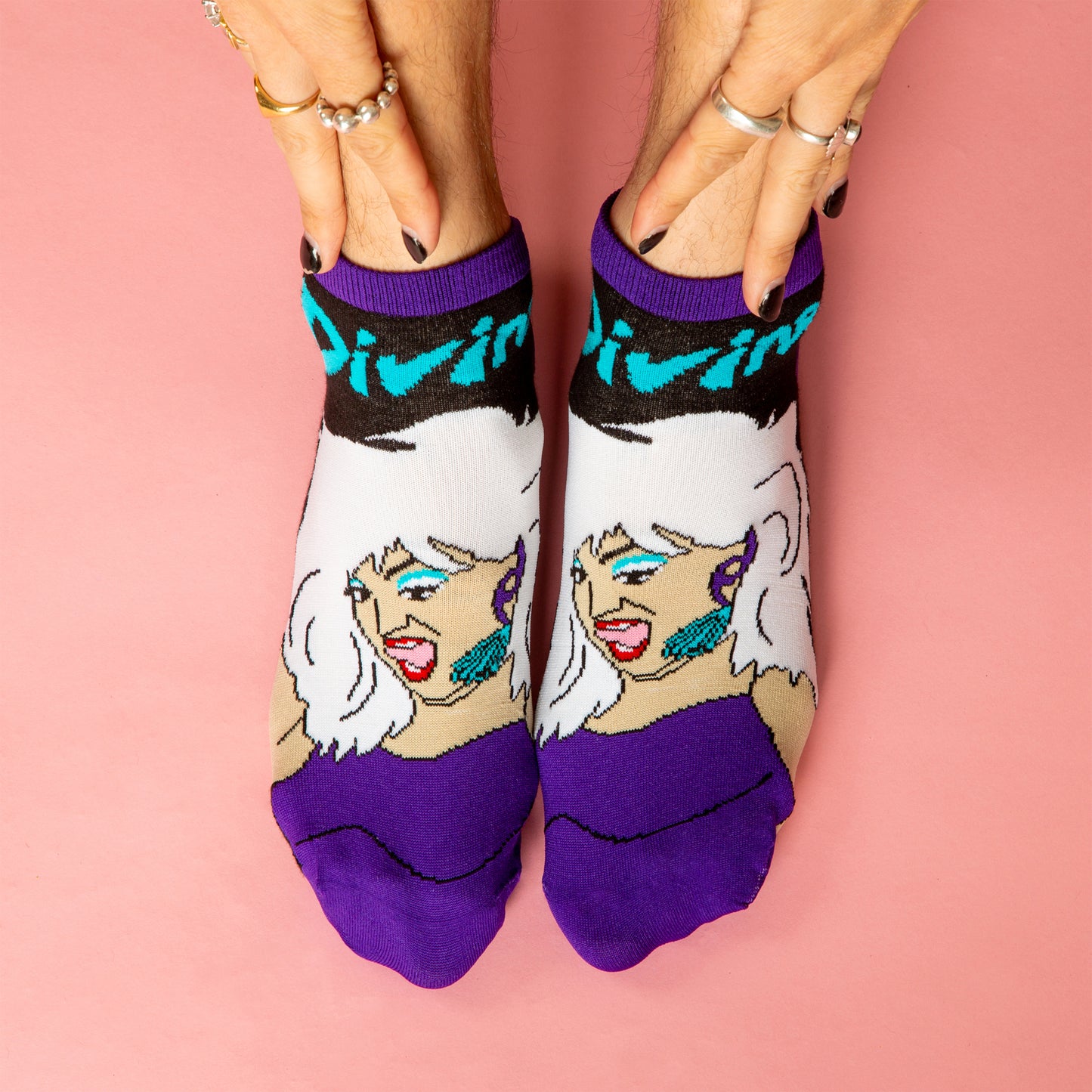 Divine Glamour, Unisex Quarter Crew Socks (Made in the USA)