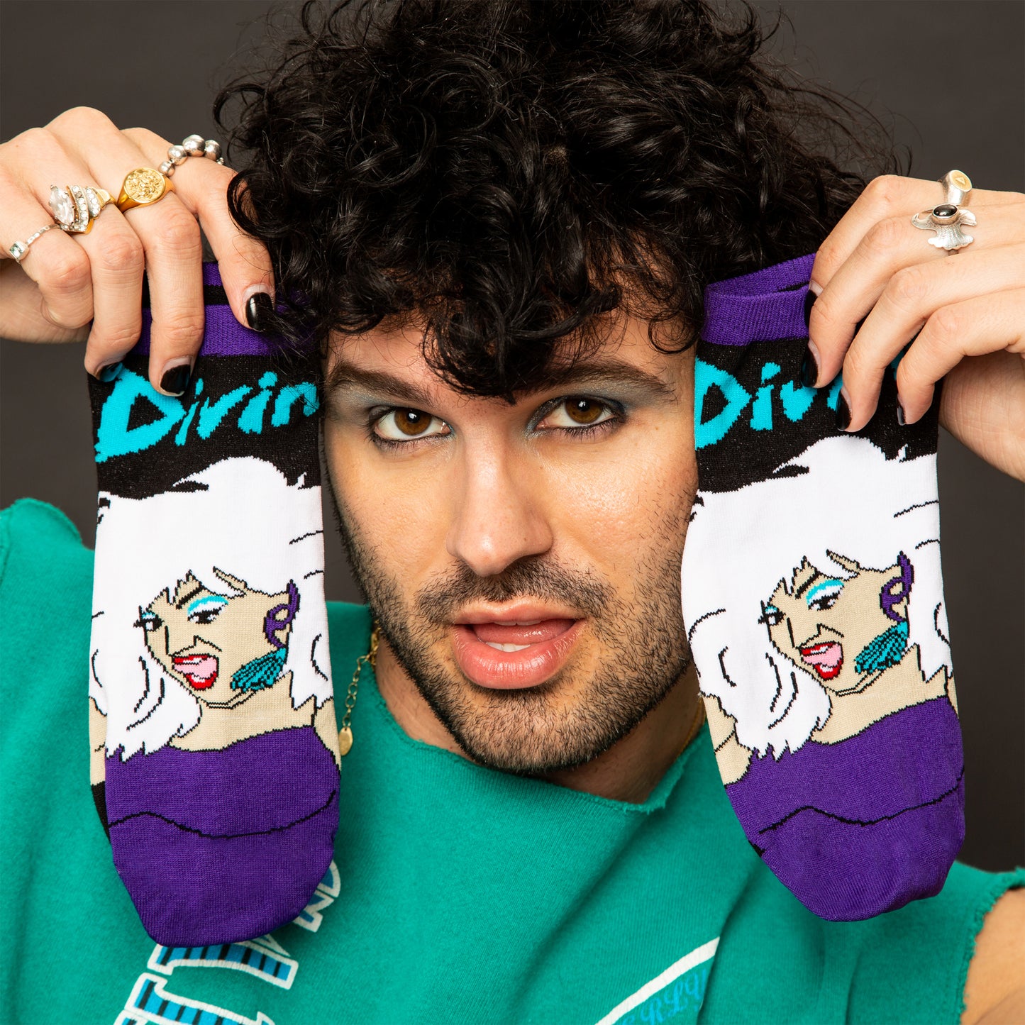 Divine Glamour, Unisex Quarter Crew Socks (Made in the USA)