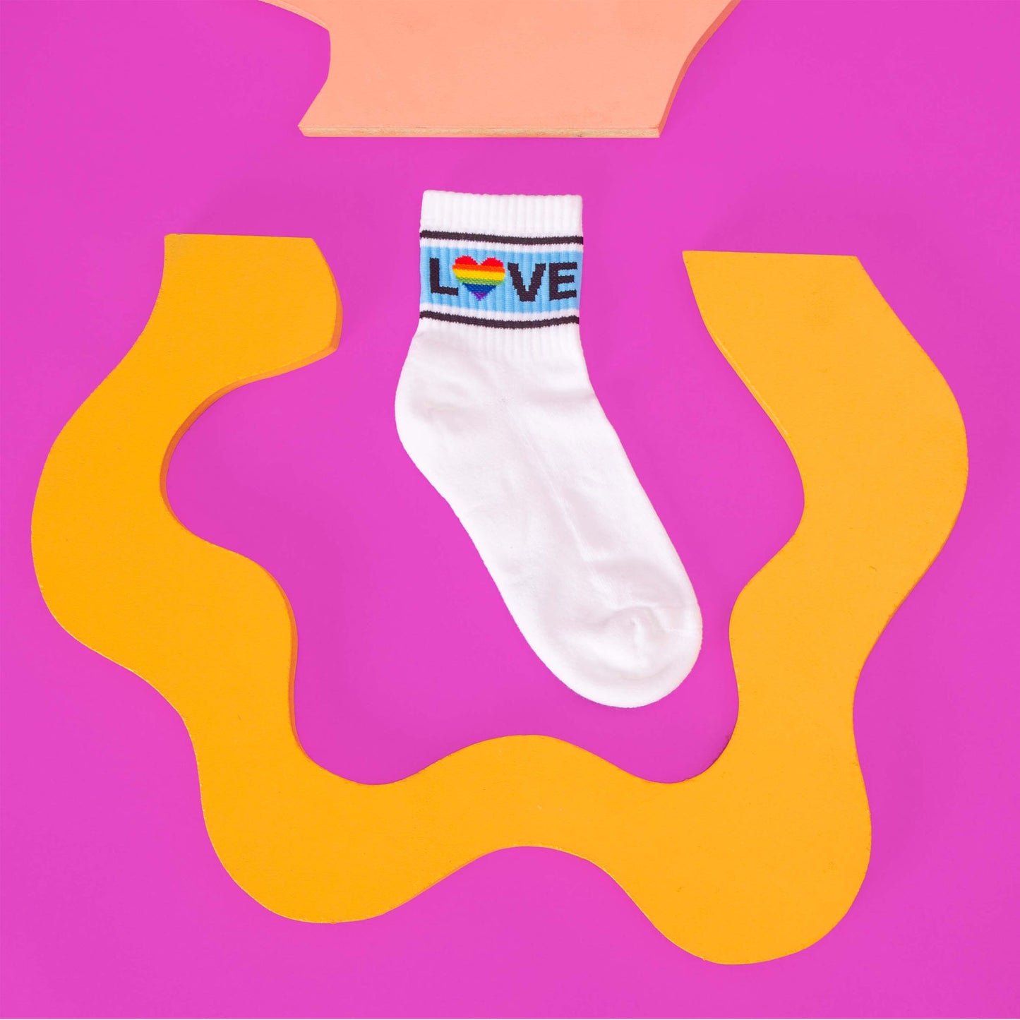 LOVE, Unisex Low Rise Socks (Made in the USA)