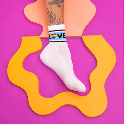 LOVE, Unisex Low Rise Socks (Made in the USA)