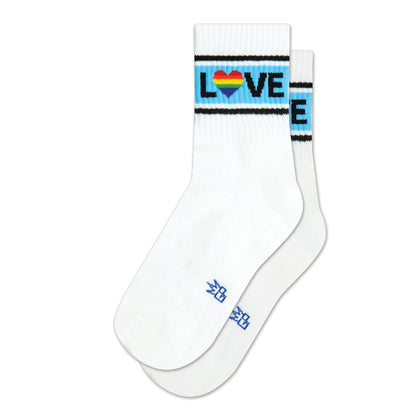 LOVE, Unisex Low Rise Socks (Made in the USA)