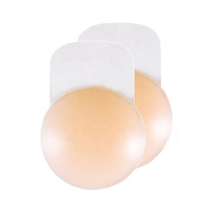 Reusable Adhesive Silicone Women Nipple Covers, Women Breast Lift Pasties Round Shape - 4 inch