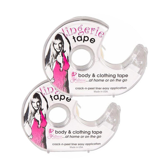 Fullness Women Lingerie Double Sided Women Clothing Tape with Dispenser, 2 Rolls