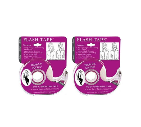 Braza Flash Tape - Double Sided Clear Adhesive Clothing, Fabric and Body Tape (Made in USA)