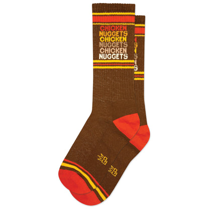 CHICKEN NUGGETS, Unisex Gym Crew Socks (Made in the USA)