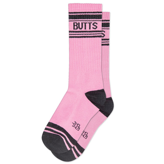 BUTTS, Unisex Gym Crew Socks (Made in the USA)